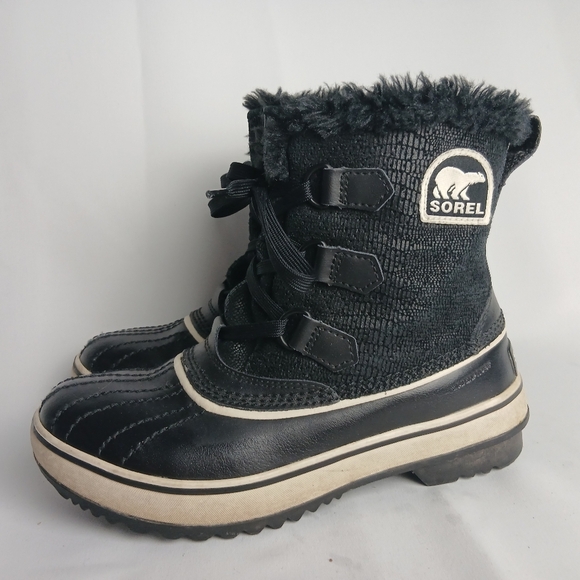 SOREL Women Winter Snow Boots Size 6 Black Color Waterproof - Picture 3 of 8